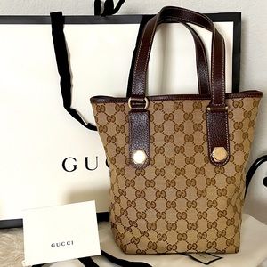 Gucci Canvas GG Monogram Bucket Tote